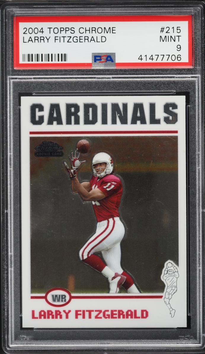 2004 Topps Chrome Larry Fitzgerald ROOKIE #215 PSA 9 MINT