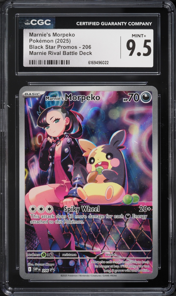 2025 Pokemon Scarlet & Violet Promo Rival Battle Deck Marnie's Morpeko #206 CGC 9.5 MINT+