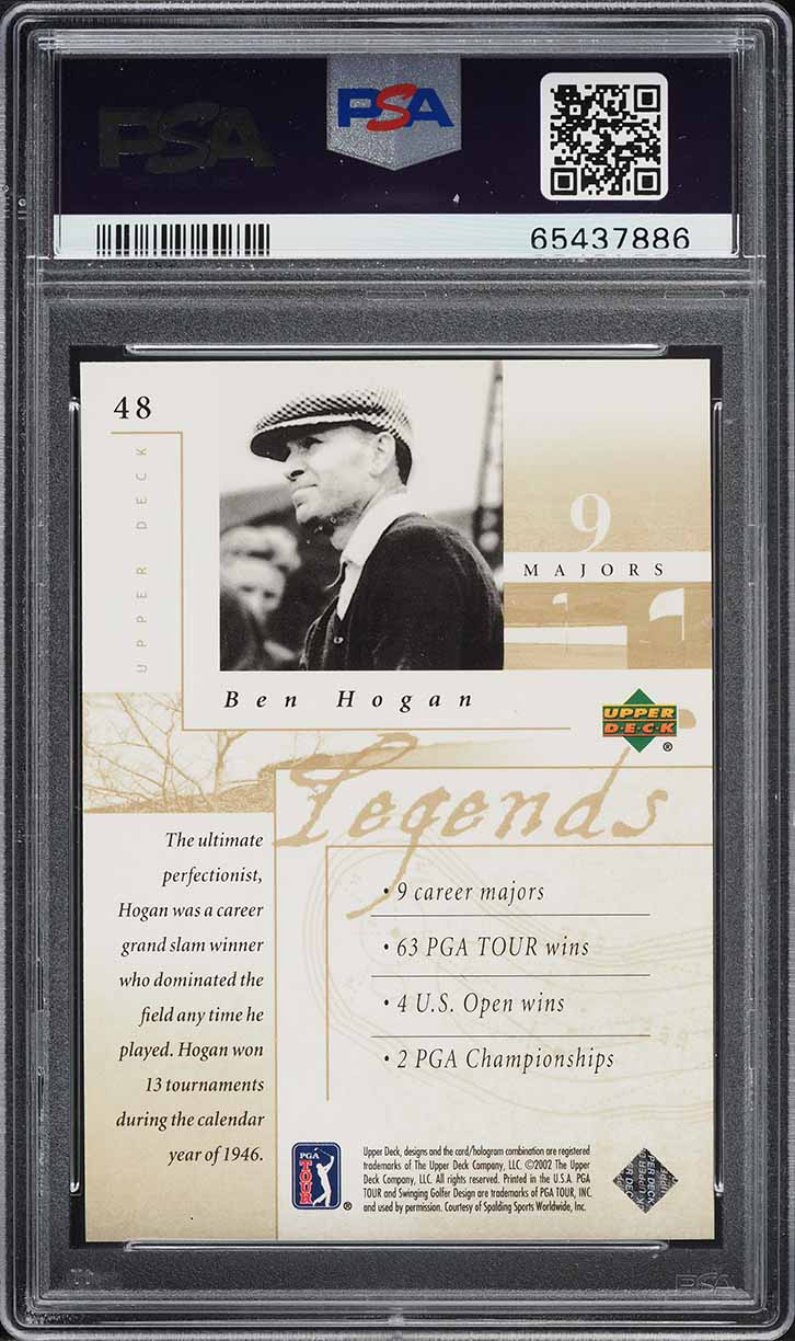 2002 Upper Deck Golf Ben Hogan #48 PSA 9 MINT