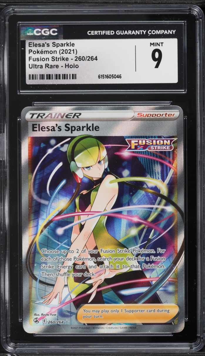 2021 Pokemon Sword & Shield Fusion Strike Full Art Elesa's Sparkle #260 CGC 9 MINT