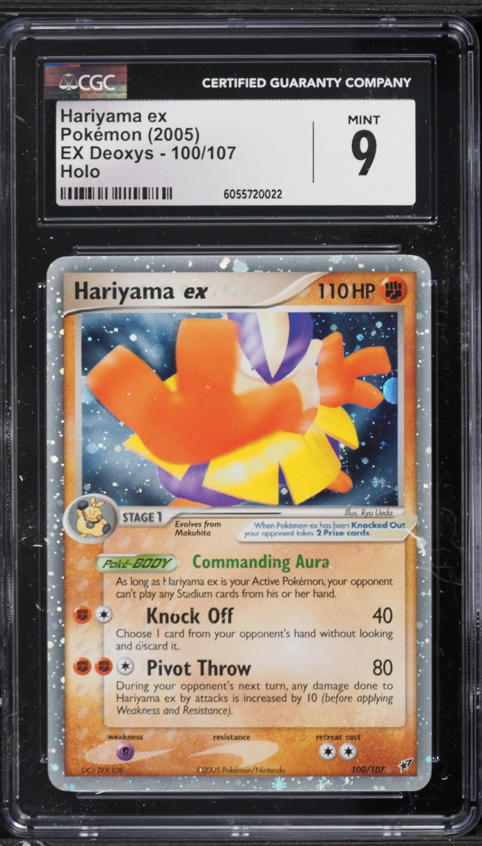 2005 Pokemon EX Deoxys Holo Hariyama ex #100 CGC 9 MINT