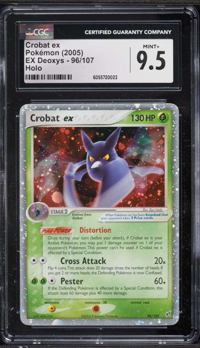 2005 Pokemon EX Deoxys Holo Crobat Ex #96 CGC 9.5 MINT+