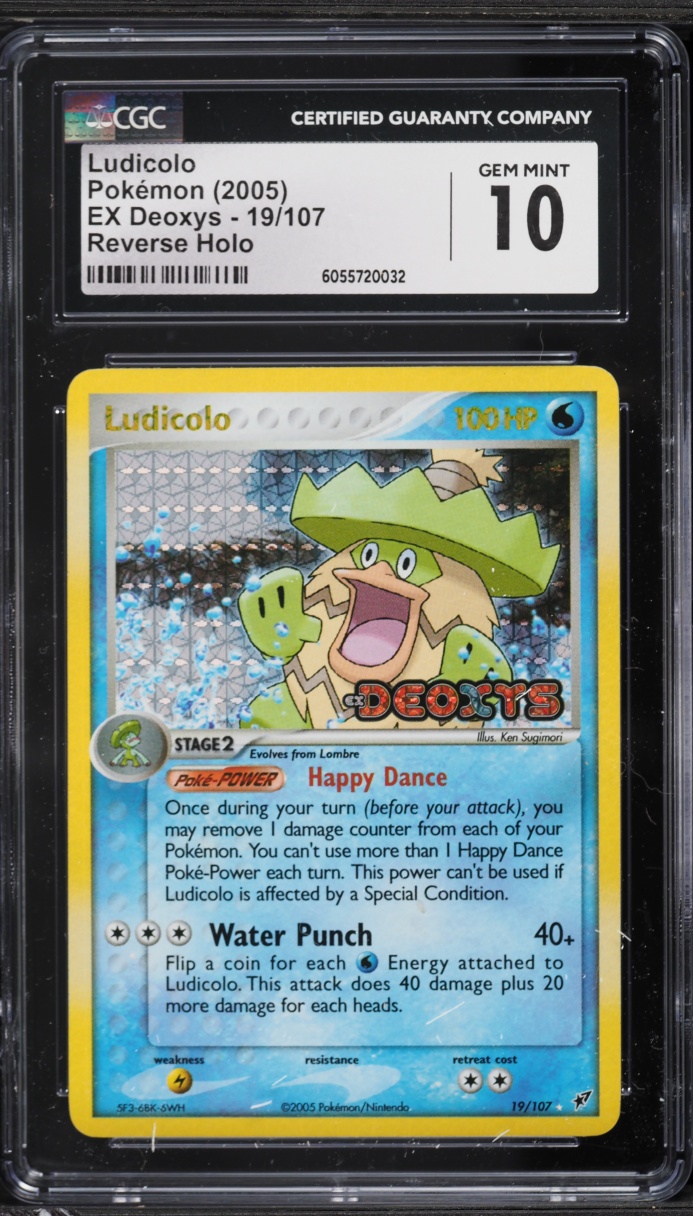 2005 Pokemon EX Deoxys Reverse Holo Ludicolo #19 CGC 10 GEM MINT