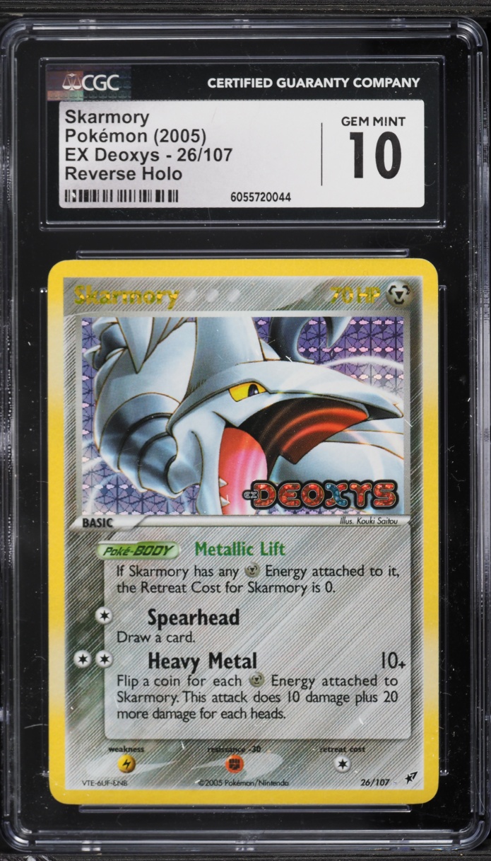 2005 Pokemon EX Deoxys Reverse Holo Skarmory #26 CGC 10 GEM MINT
