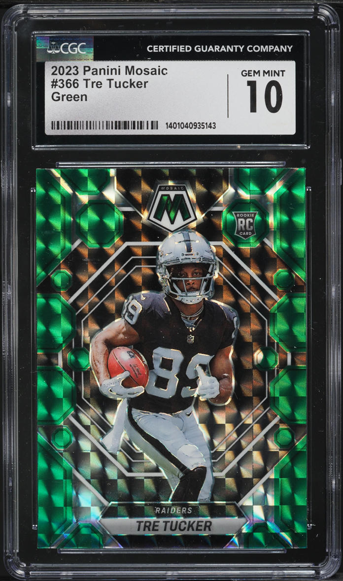 2023 Panini Mosaic Green Tre Tucker ROOKIE #366 CGC 10 GEM MINT