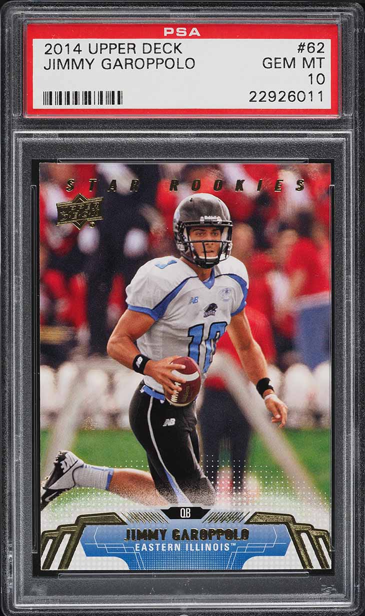 2014 Upper Deck Football Jimmy Garoppolo ROOKIE #62 PSA 10 GEM MINT