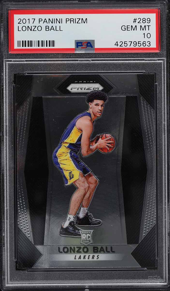 2017 Panini Prizm Lonzo Ball ROOKIE RC #289 PSA 10 GEM MINT