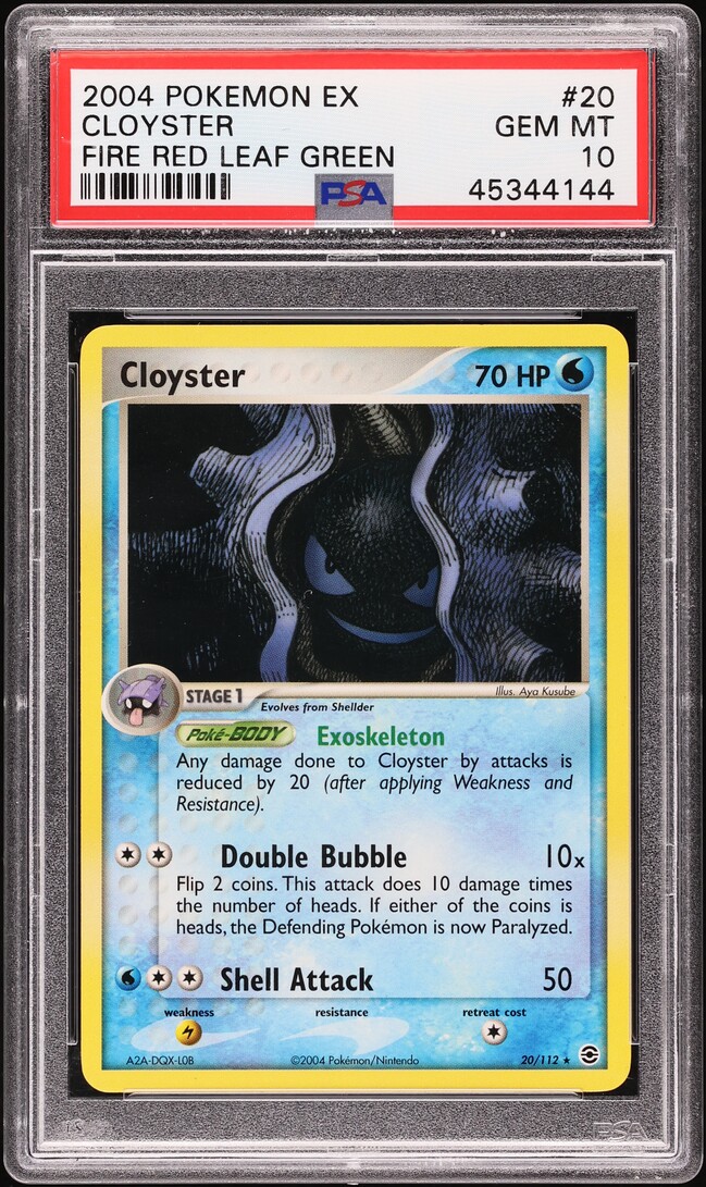 2004 Pokemon EX Fire Red & Leaf Green Cloyster #20 PSA 10 GEM MINT
