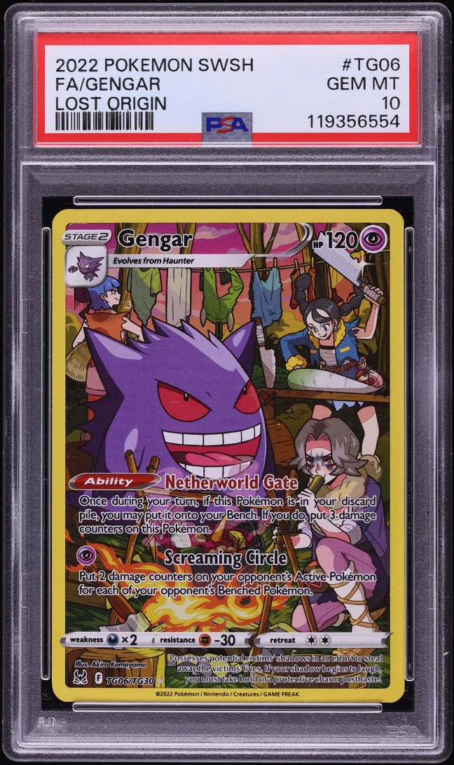 2022 Pokemon Sword & Shield Lost Origin Trainer Gallery CHR Gengar #TG06 PSA 10 GEM MINT