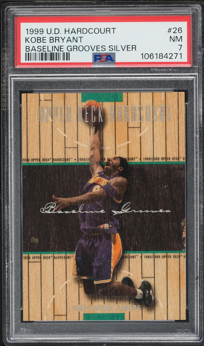 1999 Upper Deck Hardcourt Baseline Grooves Silver Kobe Bryant /50 #26 PSA 7 NRMT
