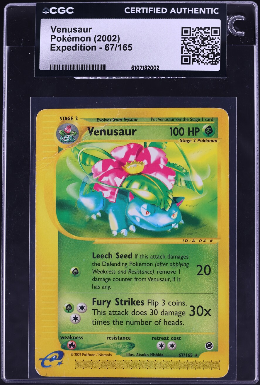 2002 Pokemon Expedition Venusaur #67 CGC AUTH