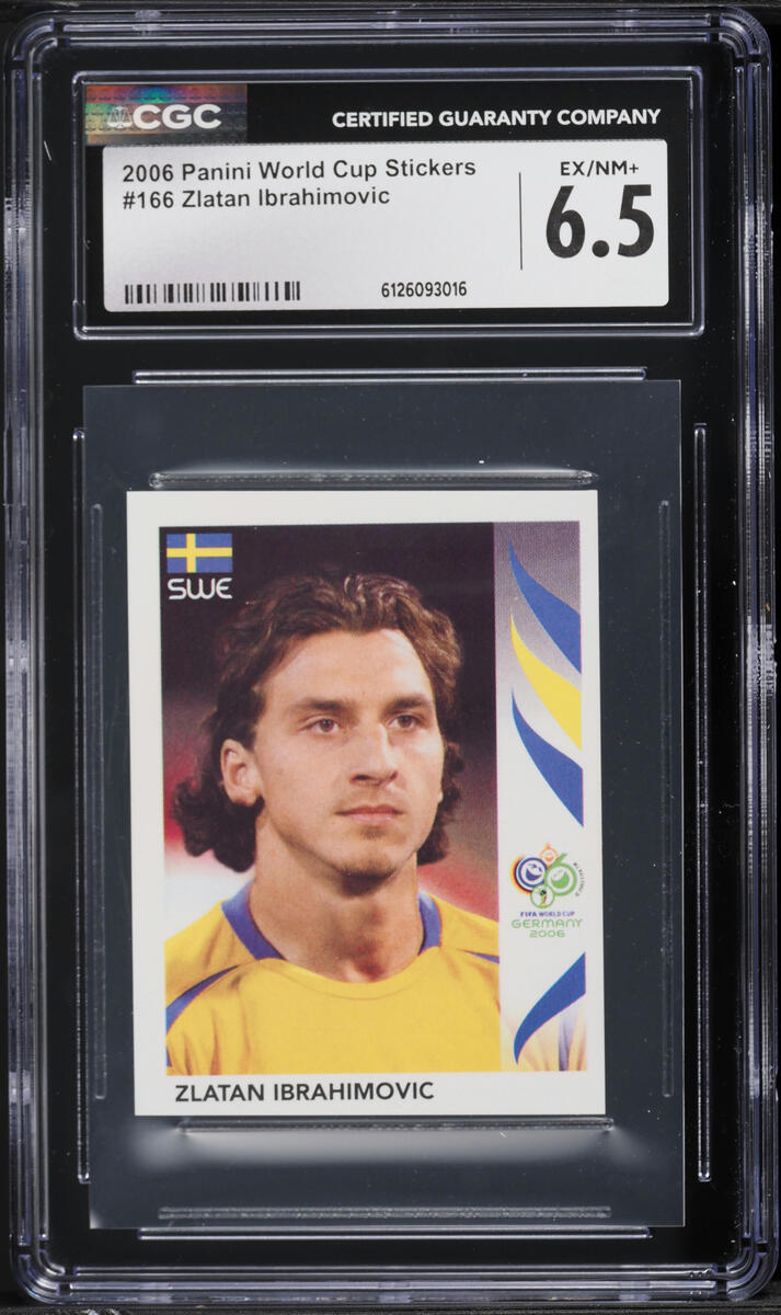 2006 Panini World Cup Stickers Zlatan Ibrahimovic #166 CGC 6.5 EXMT+