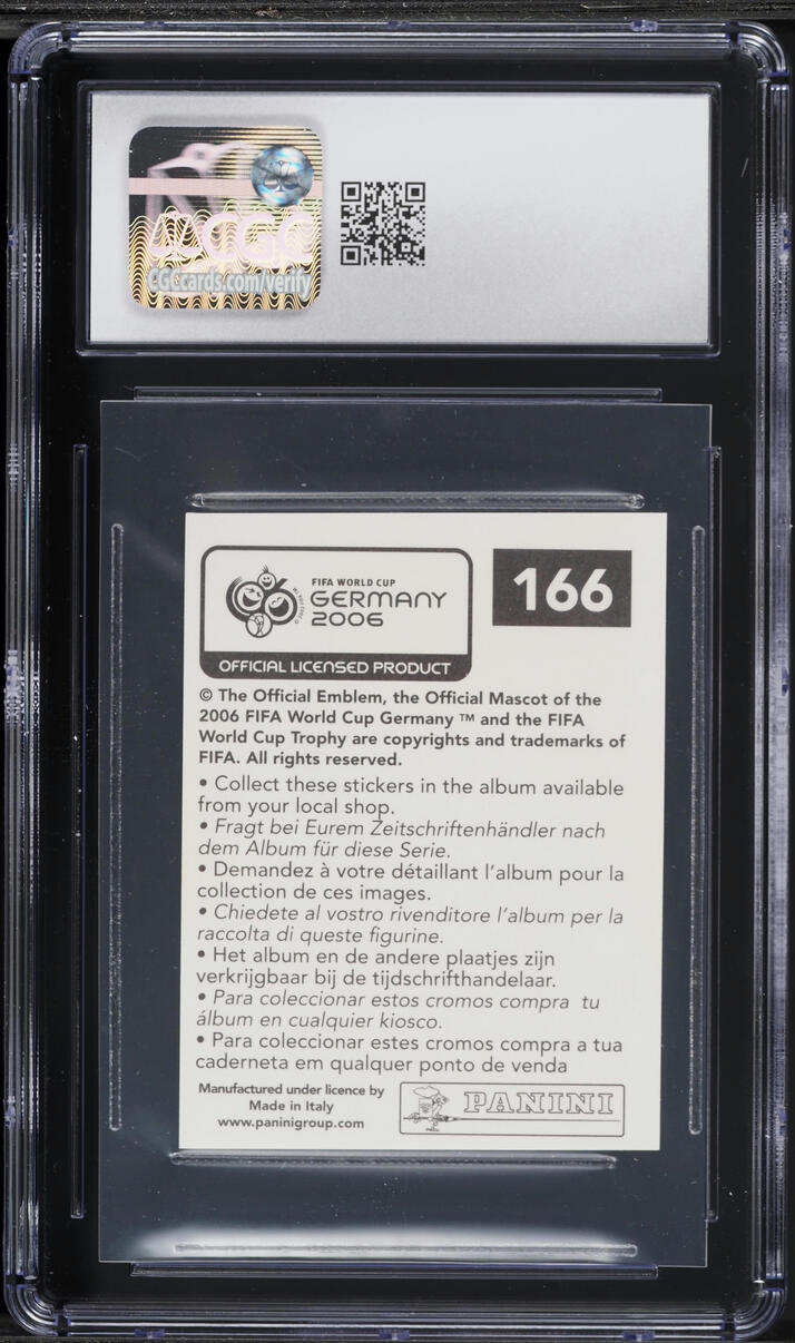 2006 Panini World Cup Stickers Zlatan Ibrahimovic #166 CGC 6.5 EXMT+