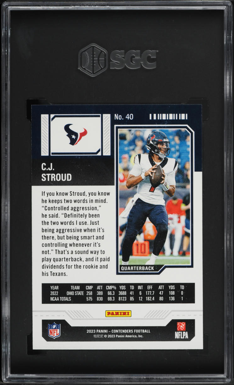 2023 Panini Contenders C.J. Stroud ROOKIE #40 SGC 9 MINT