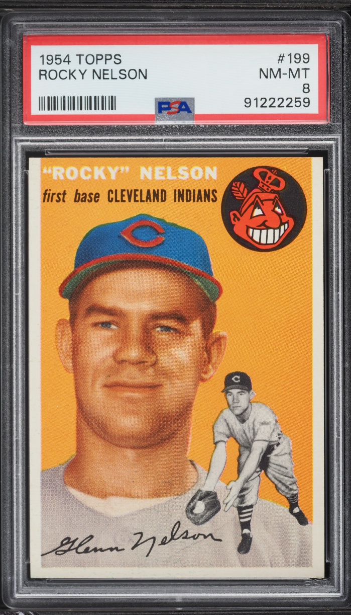 1954 Topps Rocky Nelson #199 PSA 8 NM-MT