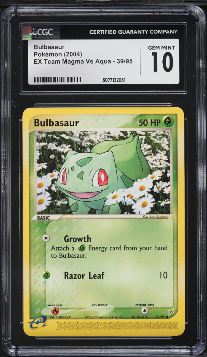 2004 Pokemon EX Team Magma VS Aqua Bulbasaur #39 CGC 10 GEM MINT