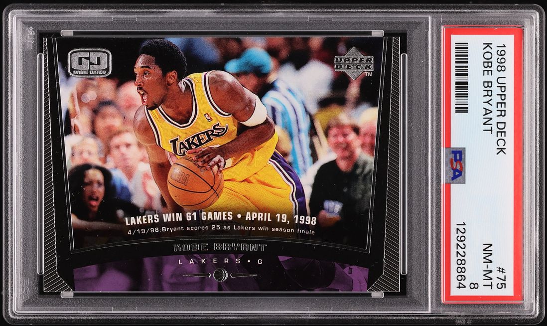 1998 Upper Deck Basketball Kobe Bryant #75 PSA 8 NM-MT