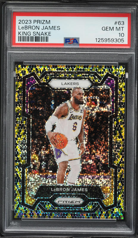 2023 Panini Prizm Green LeBron James #63 PSA 10 GEM MINT on