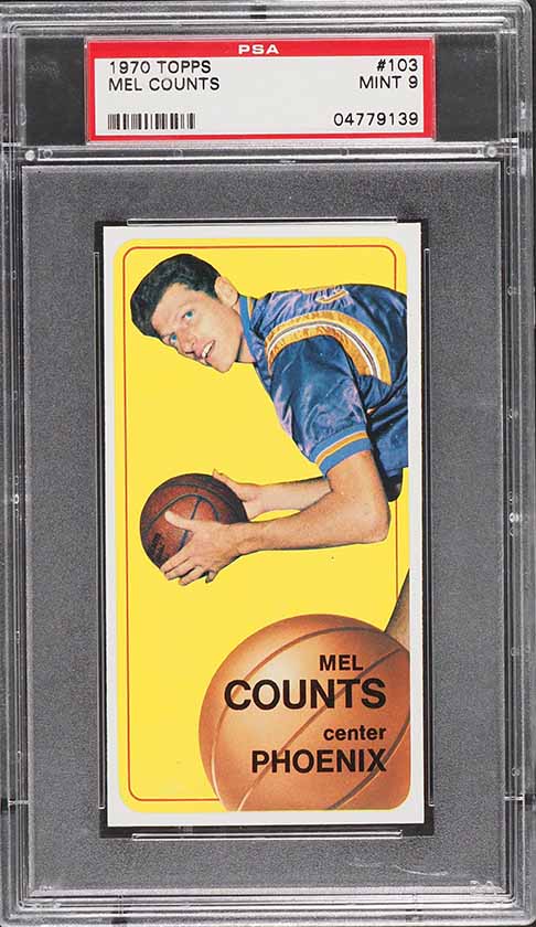1970 Topps Basketball Mel Counts #103 PSA 9 MINT