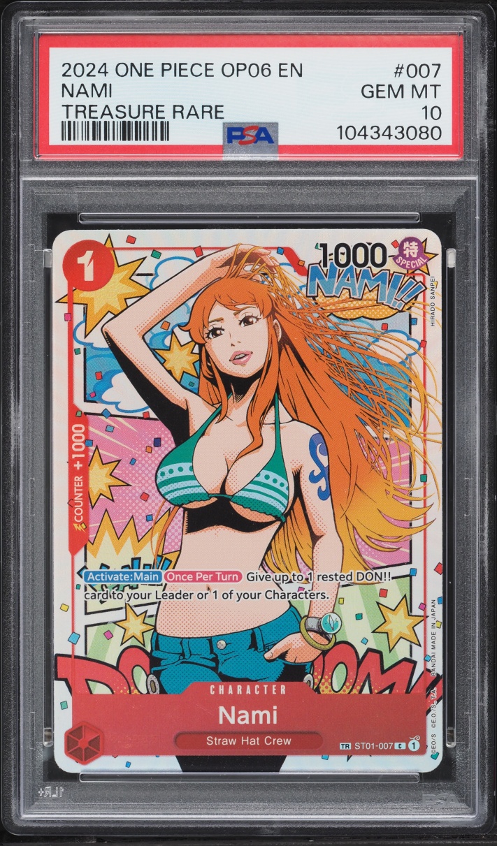 2024 One Piece Wings Of The Captain Treasure Rare Nami #ST01-007 PSA 10 GEM MINT