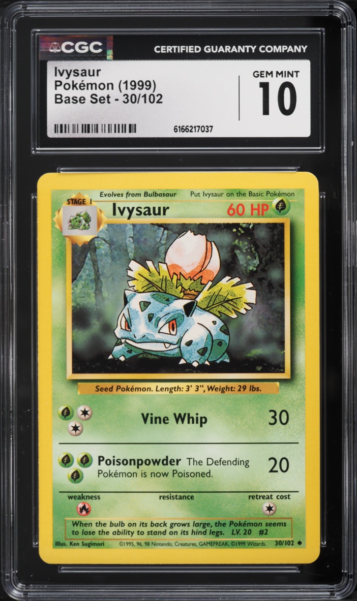 1999 Pokemon Base Set Ivysaur #30 CGC 10 GEM MINT
