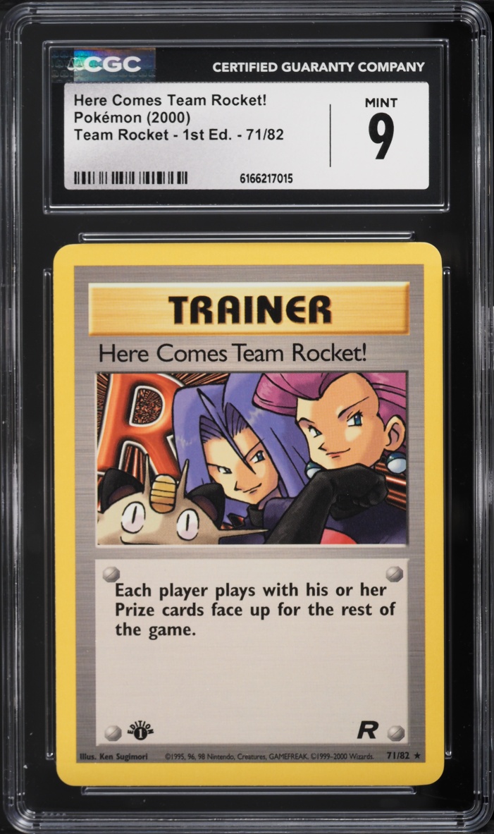 2000 Pokemon Team Rocket 1st Edition Here Comes Team Rocket! #71 CGC 9 MINT