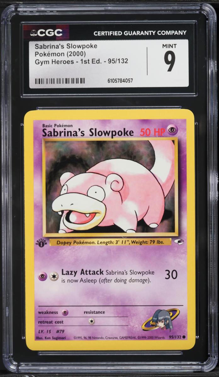 2000 Pokemon Gym Heroes 1st Edition Sabrina's Slowpoke #95 CGC 9 MINT