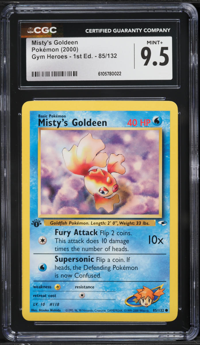 2000 Pokemon Gym Heroes 1st Edition Misty's Goldeen #85 CGC 9.5 MINT+