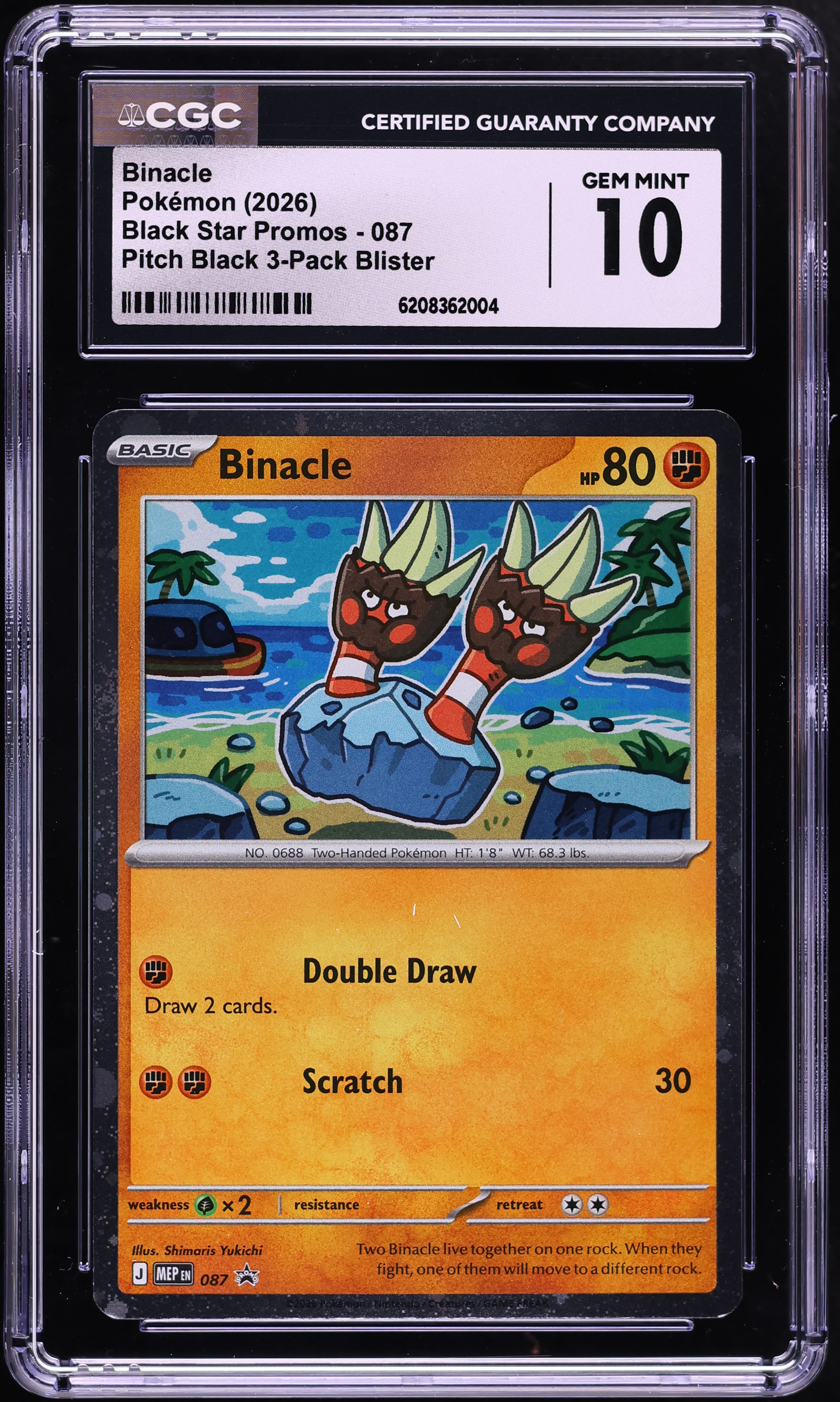 2026 Pokemon Mega Evolution Promo Pitch Black Binacle #87 CGC 10 GEM MINT