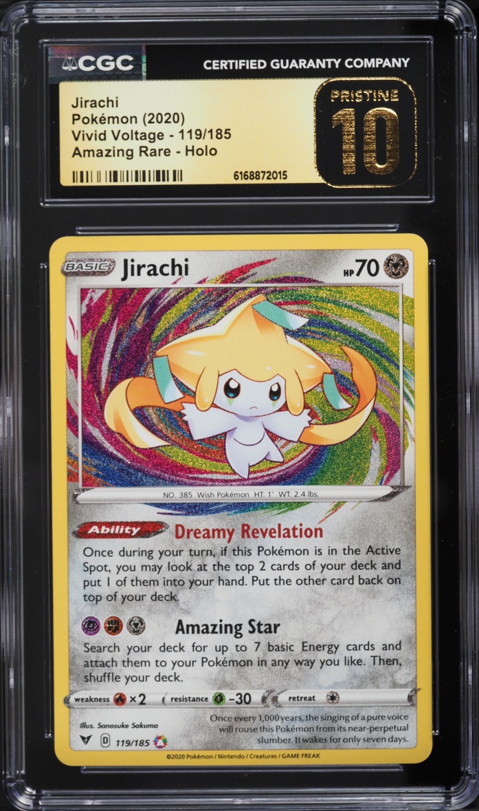 2020 Pokemon Sword & Shield Vivid Voltage Amazing Rare Jirachi #119 CGC 10 PRISTINE