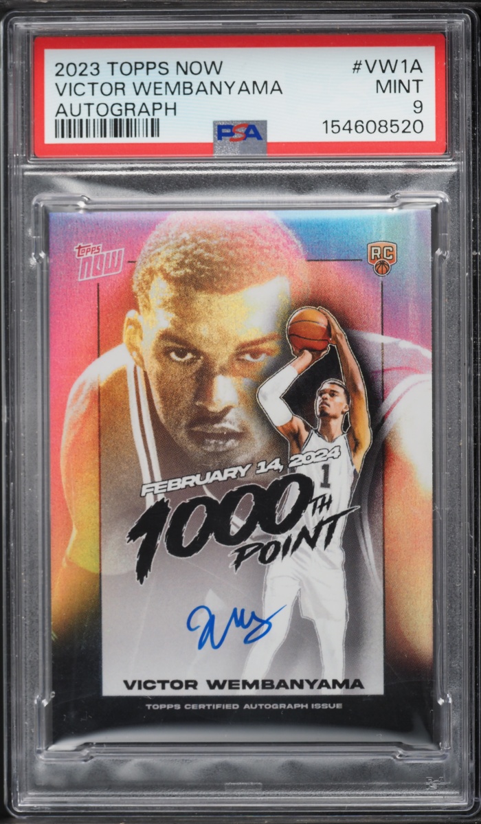 2023 Topps Now Victor Wembanyama ROOKIE AUTO #VW1A PSA 9 MINT