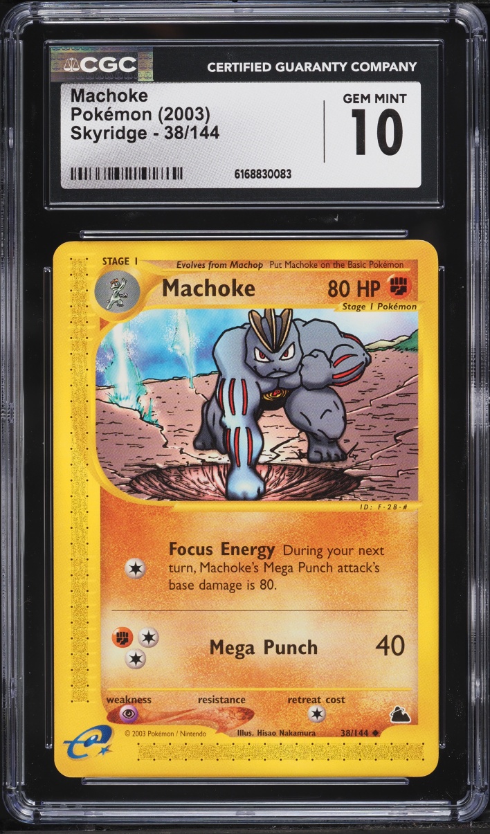 2003 Pokemon Skyridge Machoke #38 CGC 10 GEM MINT