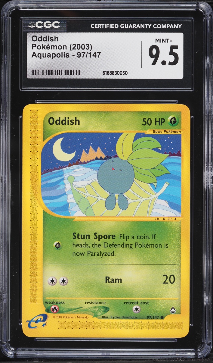 2003 Pokemon Aquapolis Oddish #97 CGC 9.5 MINT+