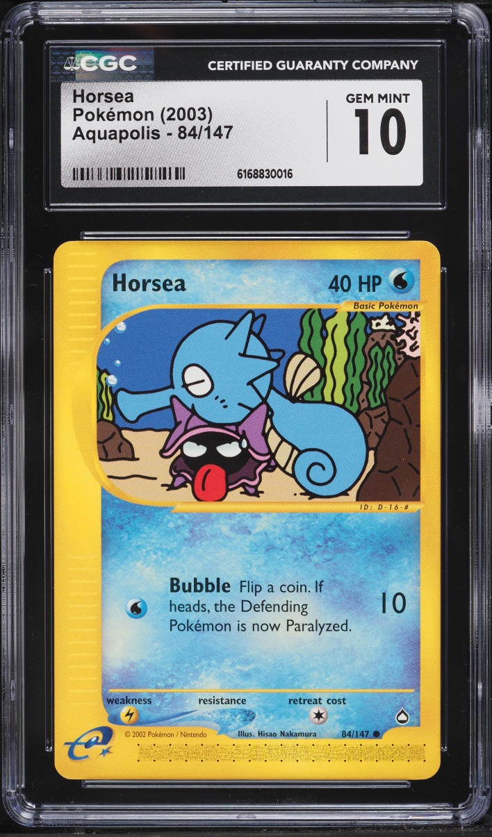 2003 Pokemon Aquapolis Horsea #84 CGC 10 GEM MINT