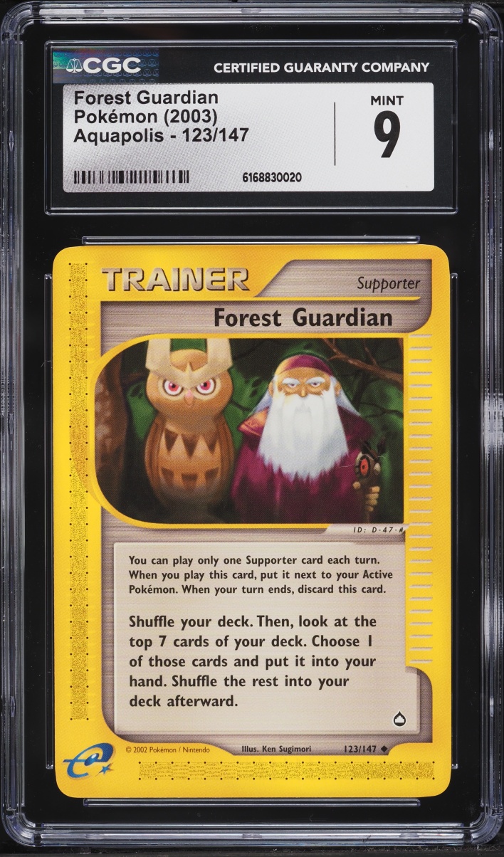 2003 Pokemon Aquapolis Forest Guardian #123 CGC 9 MINT