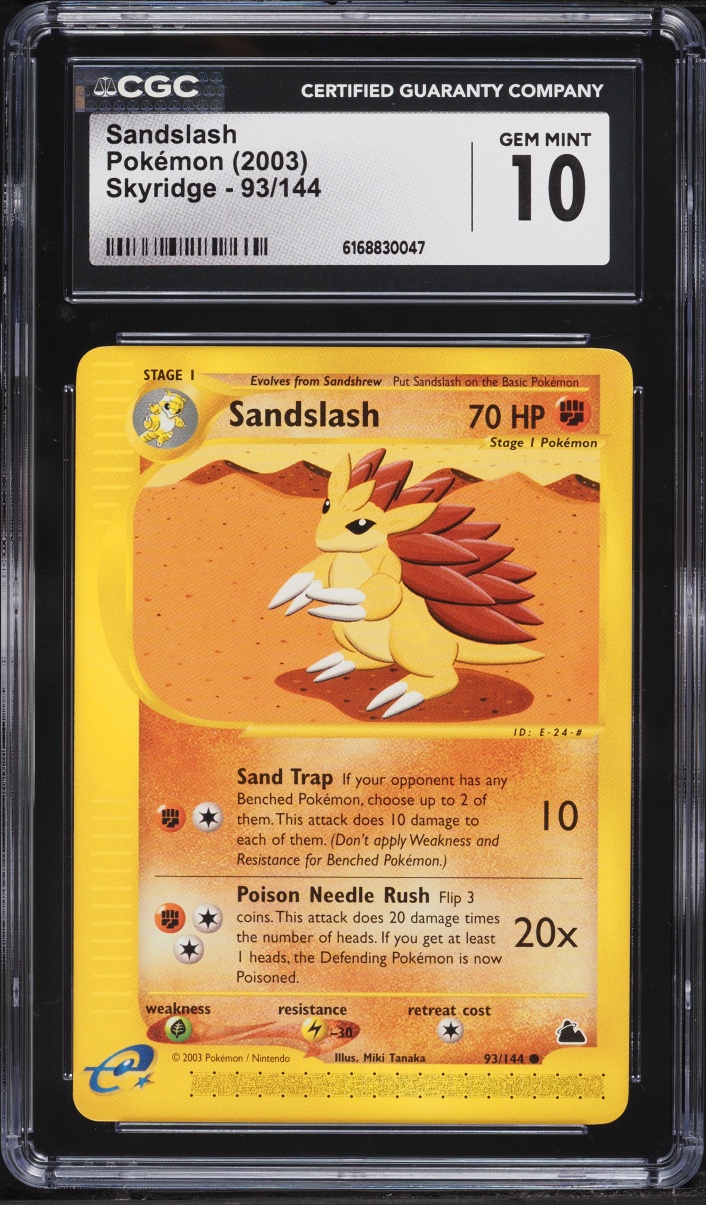 2003 Pokemon Skyridge Sandslash #93 CGC 10 GEM MINT