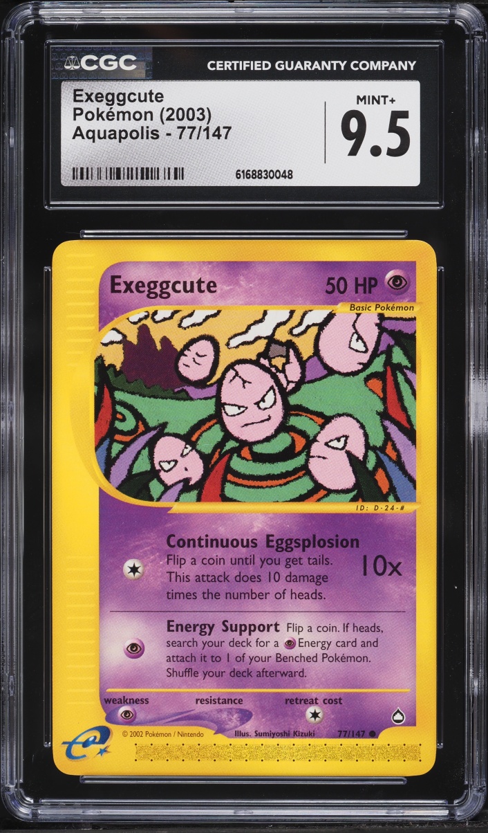 2003 Pokemon Aquapolis Exeggcute #77 CGC 9.5 MINT+