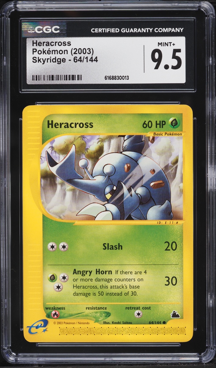 2003 Pokemon Skyridge Heracross #64 CGC 9.5 MINT+