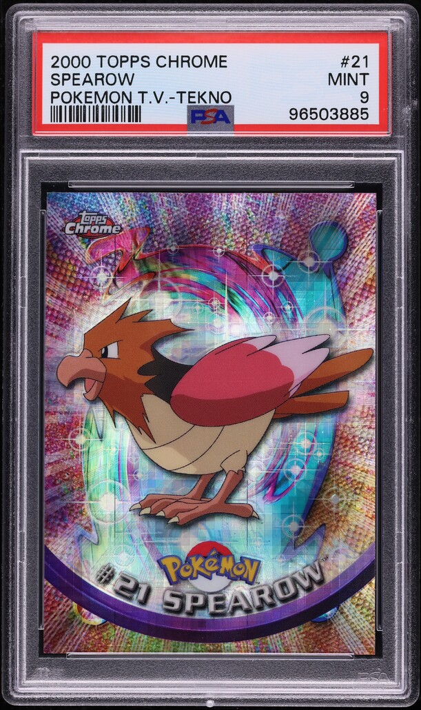 2000 Topps Chrome Pokemon Series 1 Tekno Spearow #21 PSA 9 MINT