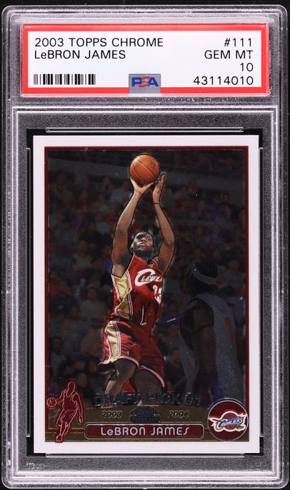 2003 Bowman Chrome Xfractor LeBron James ROOKIE /150 #123 BGS 9.5