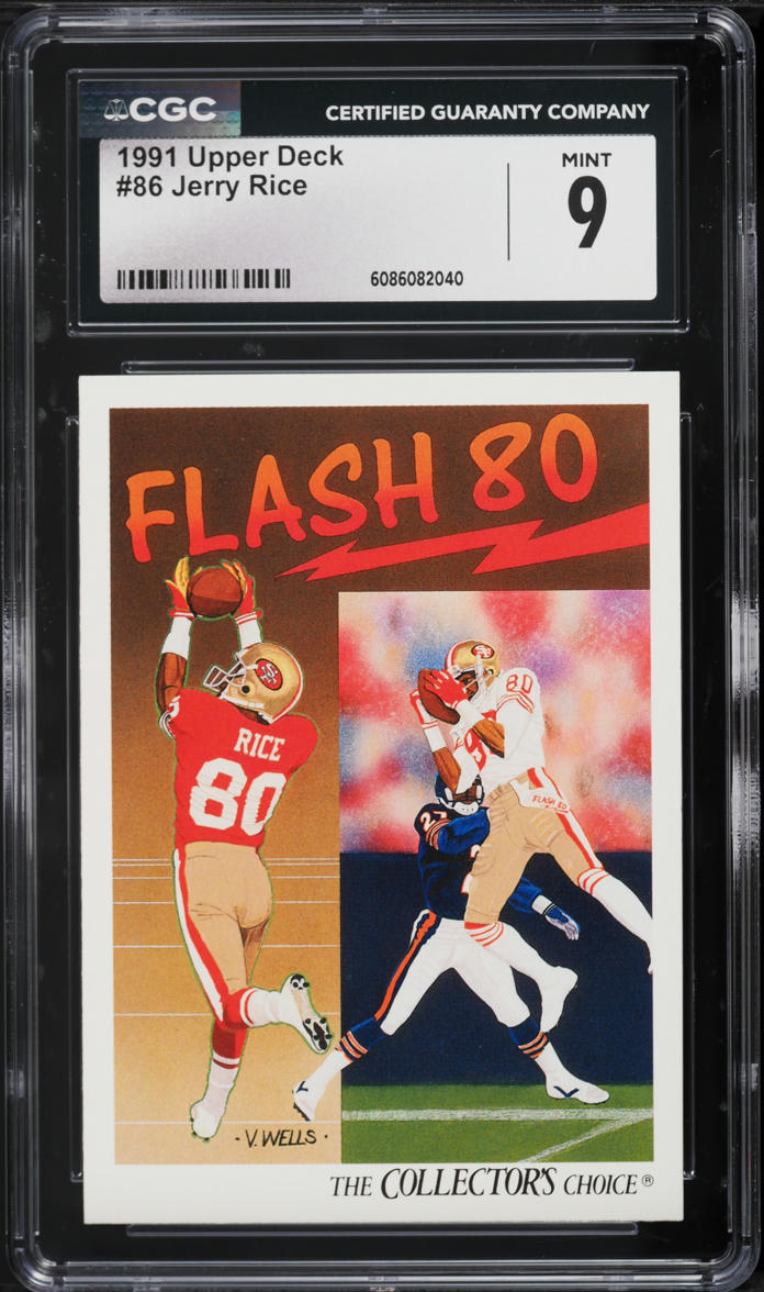 1991 Upper Deck Football Jerry Rice #86 CGC 9 MINT