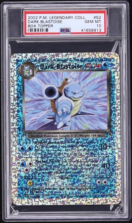 2002 Pokemon Legendary Collection Box Topper Dark Blastoise #S2 PSA 10 GEM MINT