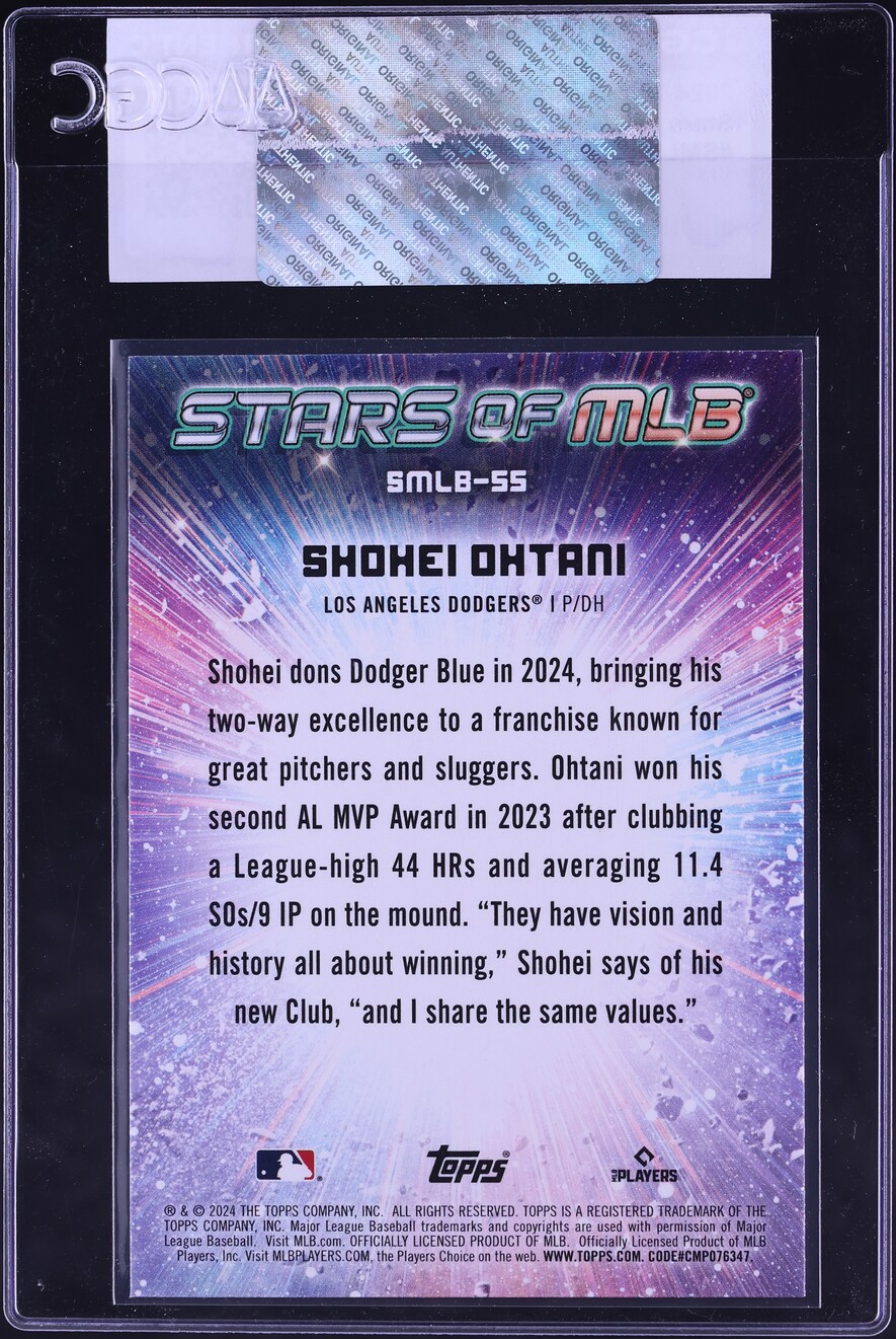 2024 Topps Stars Of MLB Shohei Ohtani #SMLB-55 CGC AUTH