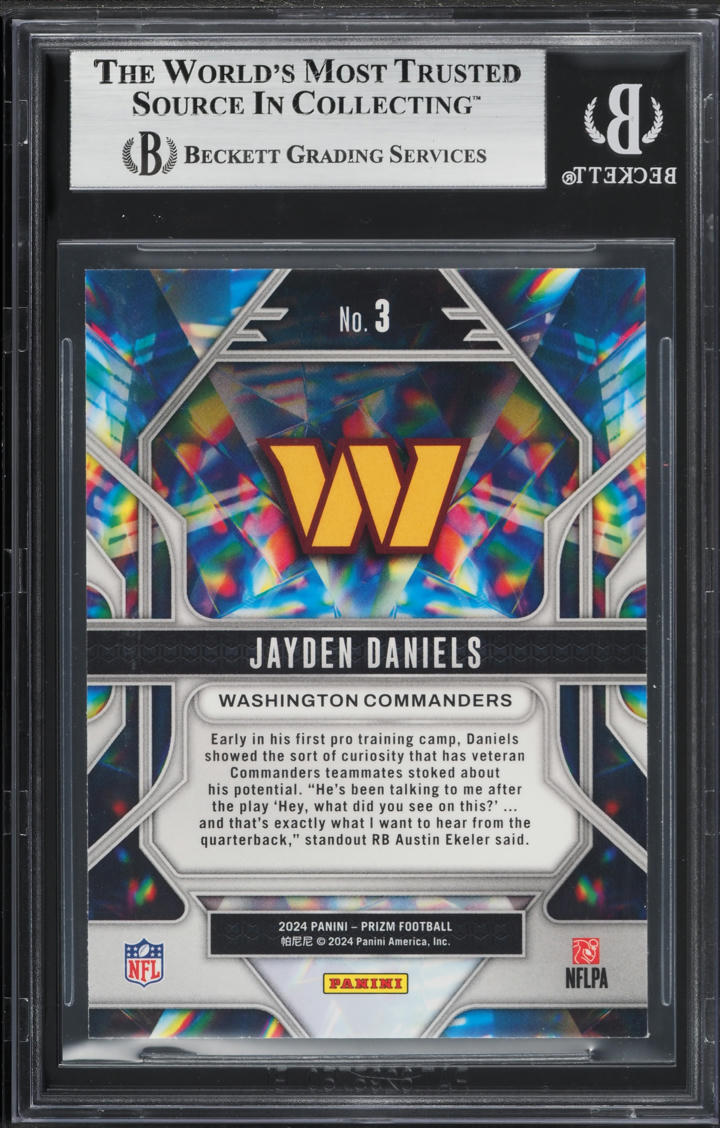 2024 Panini Prizm Prizmatic Jayden Daniels ROOKIE #3 BGS 9 MINT