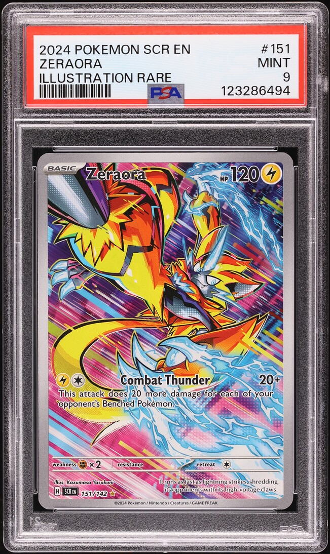 2024 Pokemon Scarlet & Violet Stellar Crown IR Zeraora #151 PSA 9 MINT
