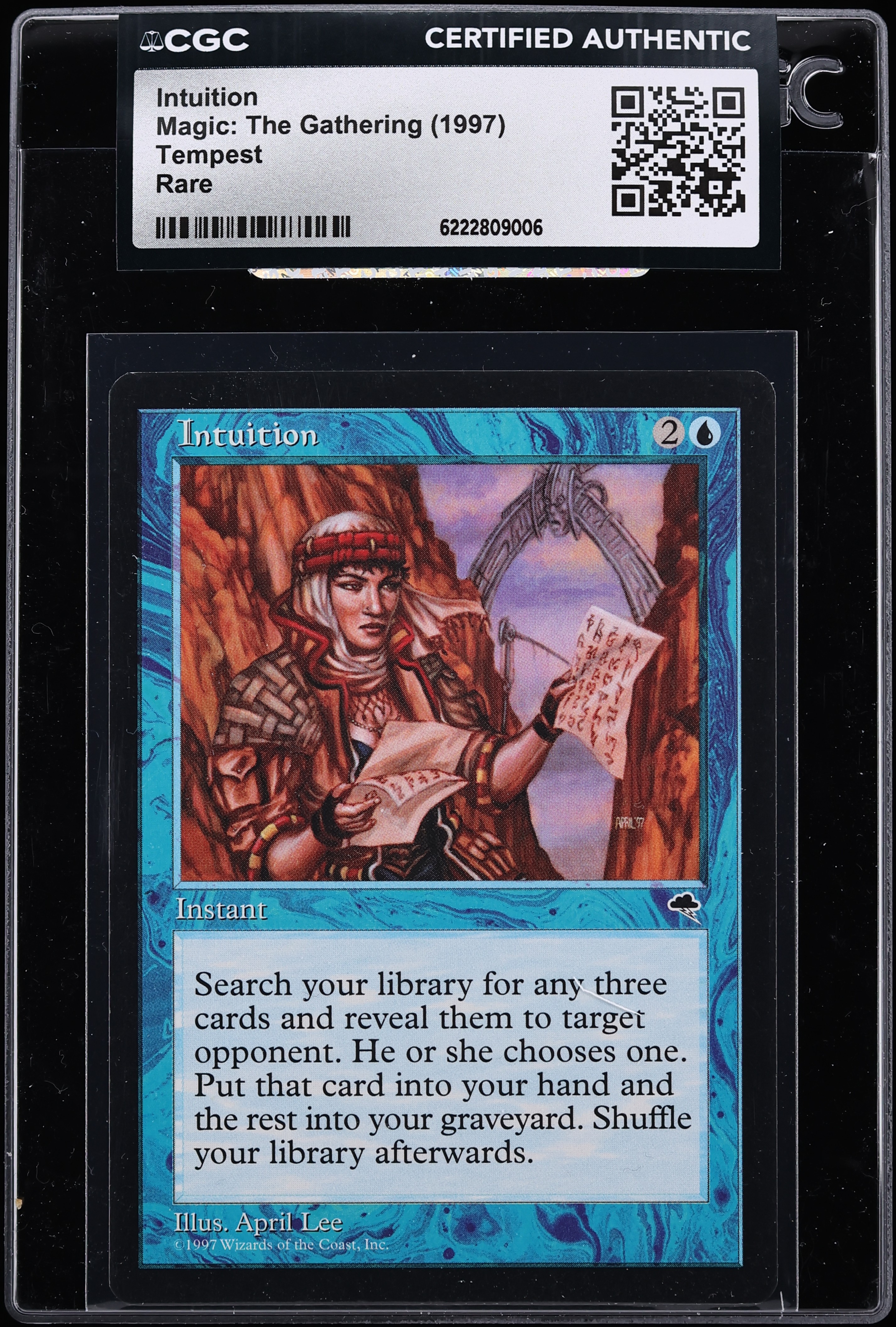 1997 Magic The Gathering MTG Tempest Intuition CGC AUTH