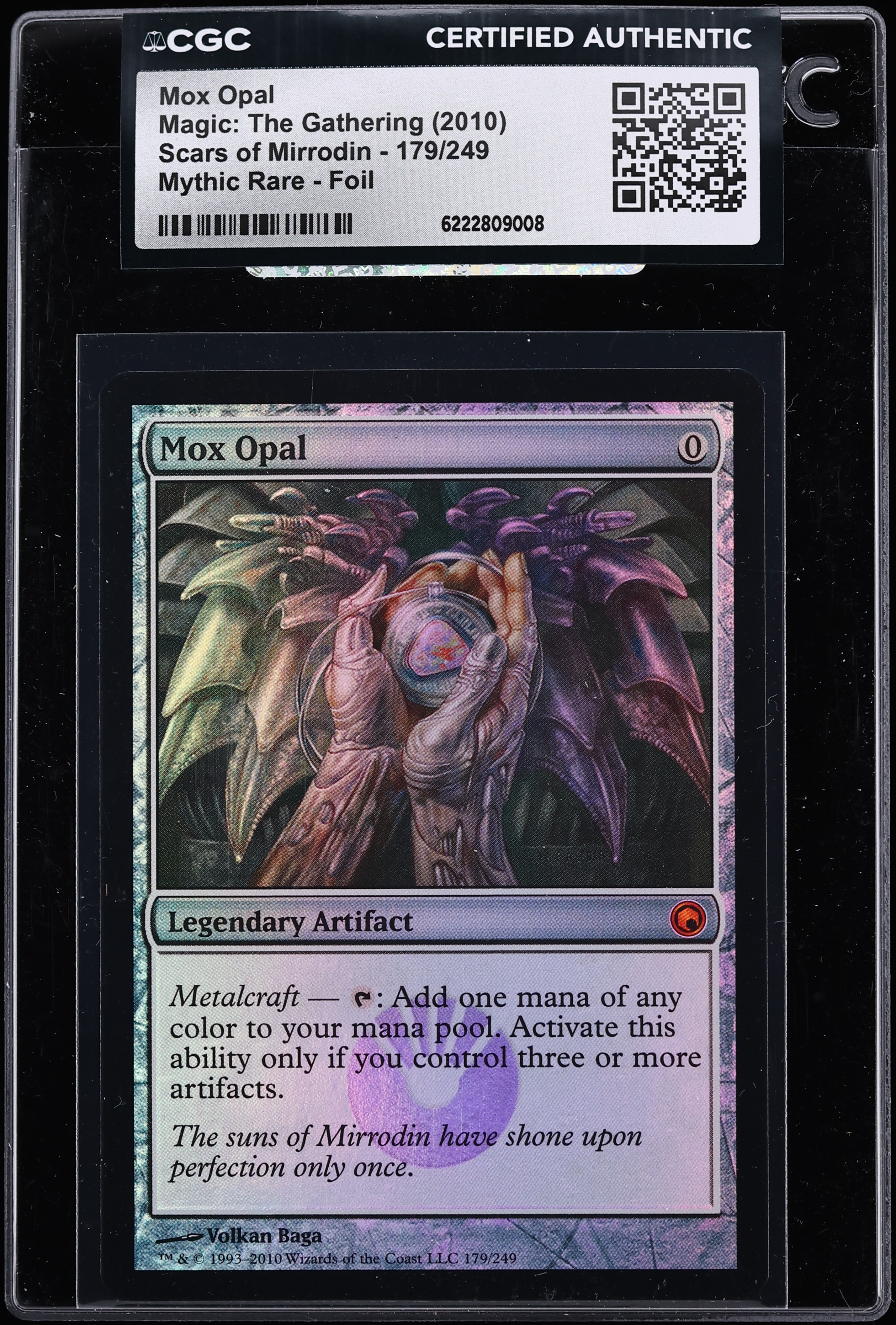 2010 Magic The Gathering MTG Scars Of Mirrodin Mythic Rare Foil Mox Opal #179 CGC AUTH