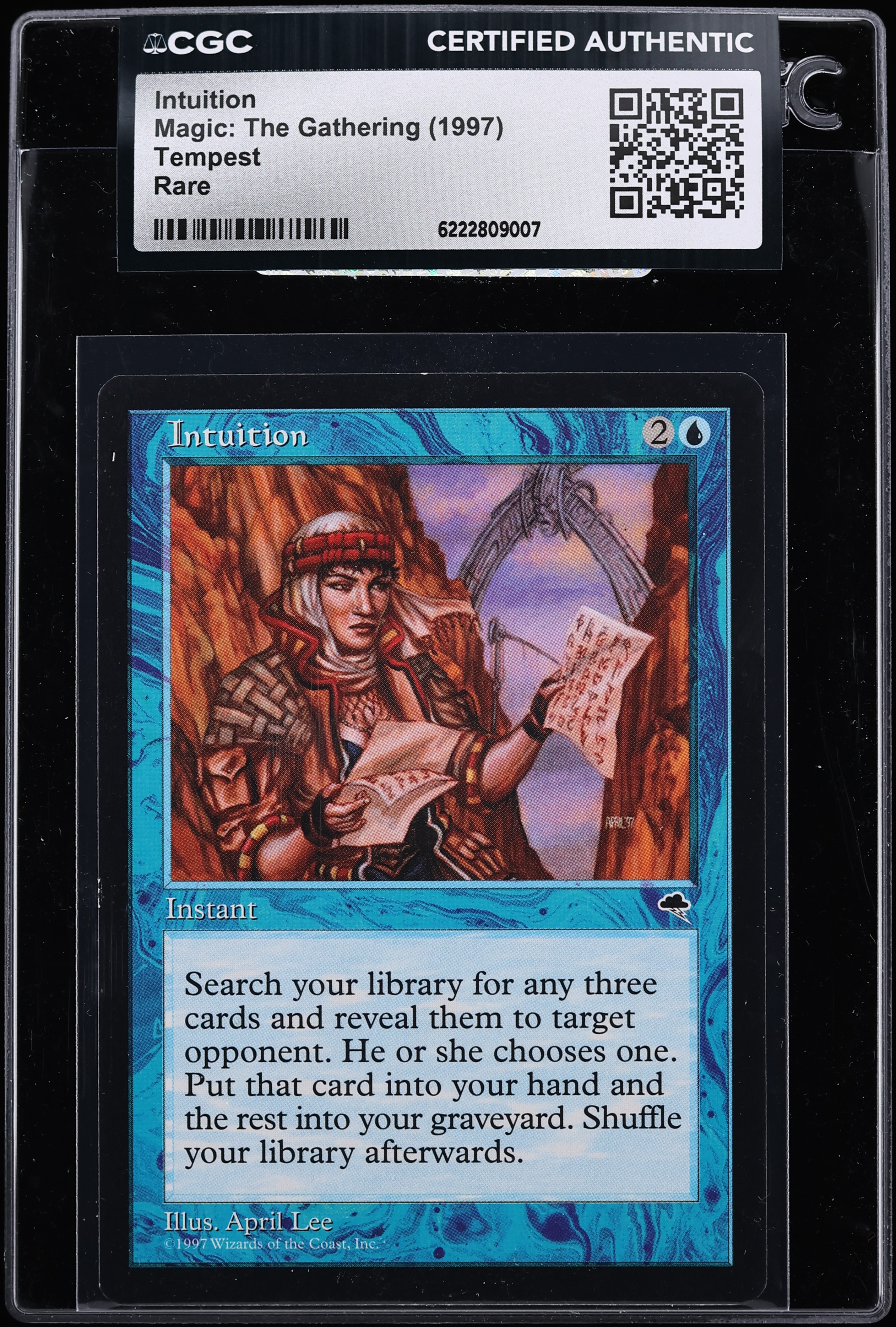 1997 Magic The Gathering MTG Tempest Intuition CGC AUTH