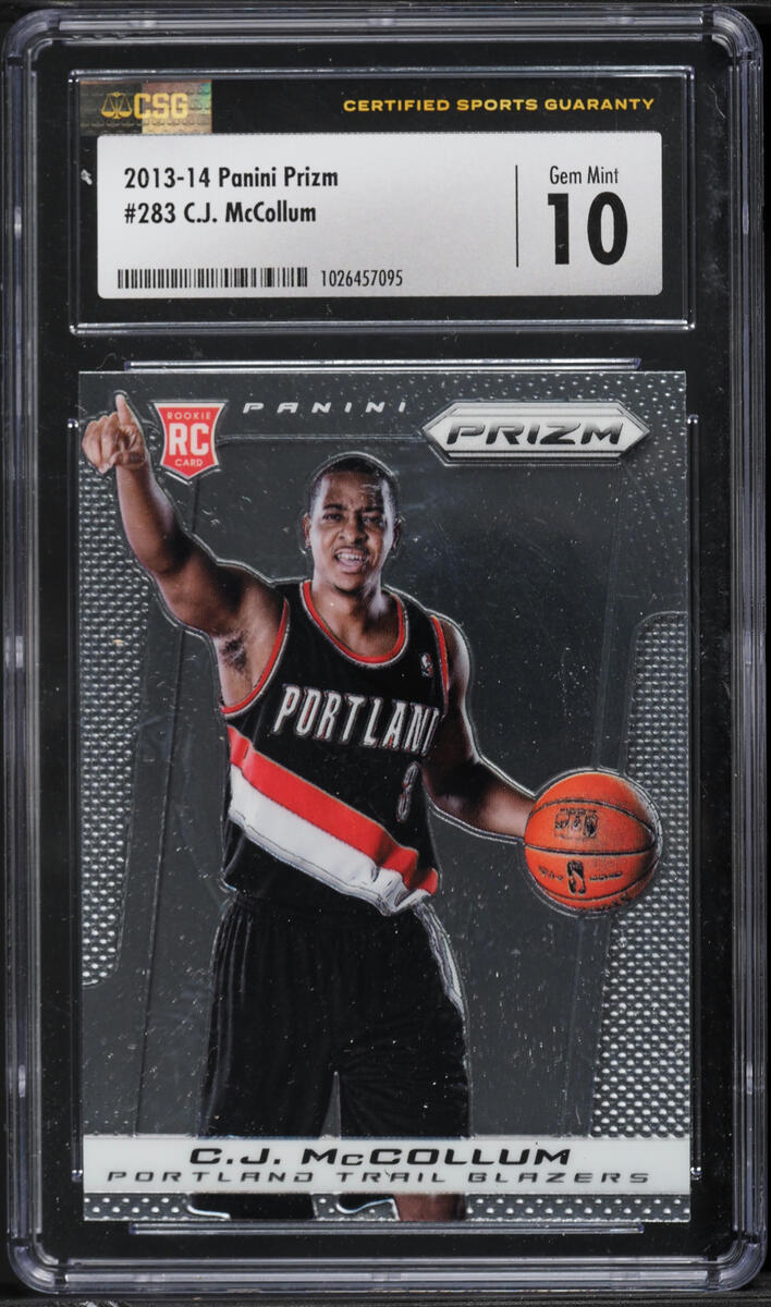 2013 Panini Prizm C.J. McCollum ROOKIE #283 CSG 10 GEM MINT