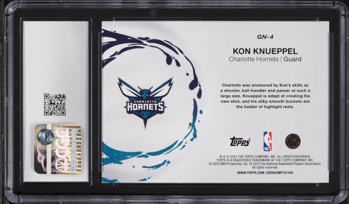 2025 Topps Generation Now Kon Knueppel ROOKIE #GN-4 CGC 10 GEM MINT
